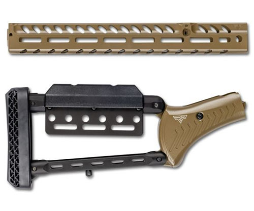 Marlin M-LOK Barrel Band Pistol Grip Stock Set erbjuder lätt vikt och hållbarhet, perfekt anpassad för Marlin-modeller med förbättrad stabilitet och kompatibilitet.